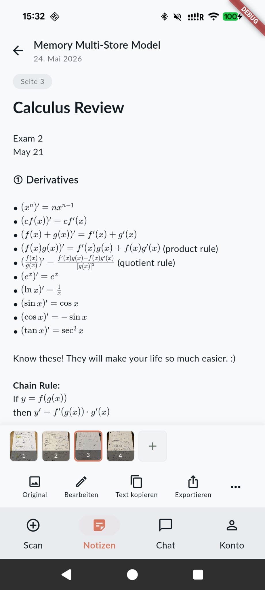 The math transcribed with formulas rendered as LaTeX in Inksight